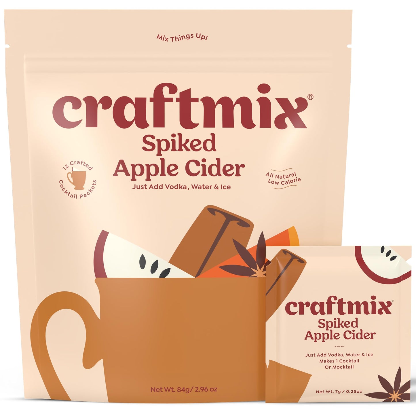 Craftmix Variety Pack, Makes 12 Drinks, Skinny Cocktail Mixers, Mocktails Non-Alcoholic Drinks - Made With Real Fruit - Vegan Low-Carb, Low-Sugar, Non-GMO, Dairy Free, Gluten Free, Easy to Mix