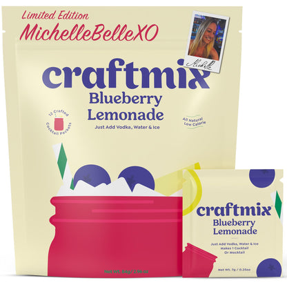 Craftmix Variety Pack, Makes 12 Drinks, Skinny Cocktail Mixers, Mocktails Non-Alcoholic Drinks - Made With Real Fruit - Vegan Low-Carb, Low-Sugar, Non-GMO, Dairy Free, Gluten Free, Easy to Mix