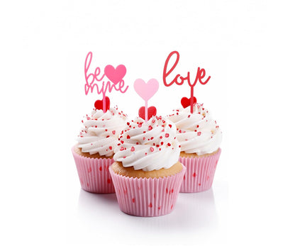 valentines day cucake toppers, cupcake toppers, valentines day decorations, galentines day, valentines, galentines, red, xoxo, heart decor, vday decor (lips only)