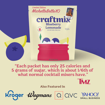 Craftmix Variety Pack, Makes 12 Drinks, Skinny Cocktail Mixers, Mocktails Non-Alcoholic Drinks - Made With Real Fruit - Vegan Low-Carb, Low-Sugar, Non-GMO, Dairy Free, Gluten Free, Easy to Mix