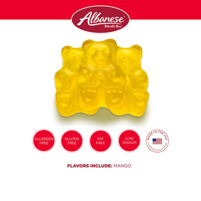 Albanese World's Best 12 Flavor Gummi Bears, 5lbs of Candy, Soft & Chewy Candy Snack, Fruity Flavor Assortment