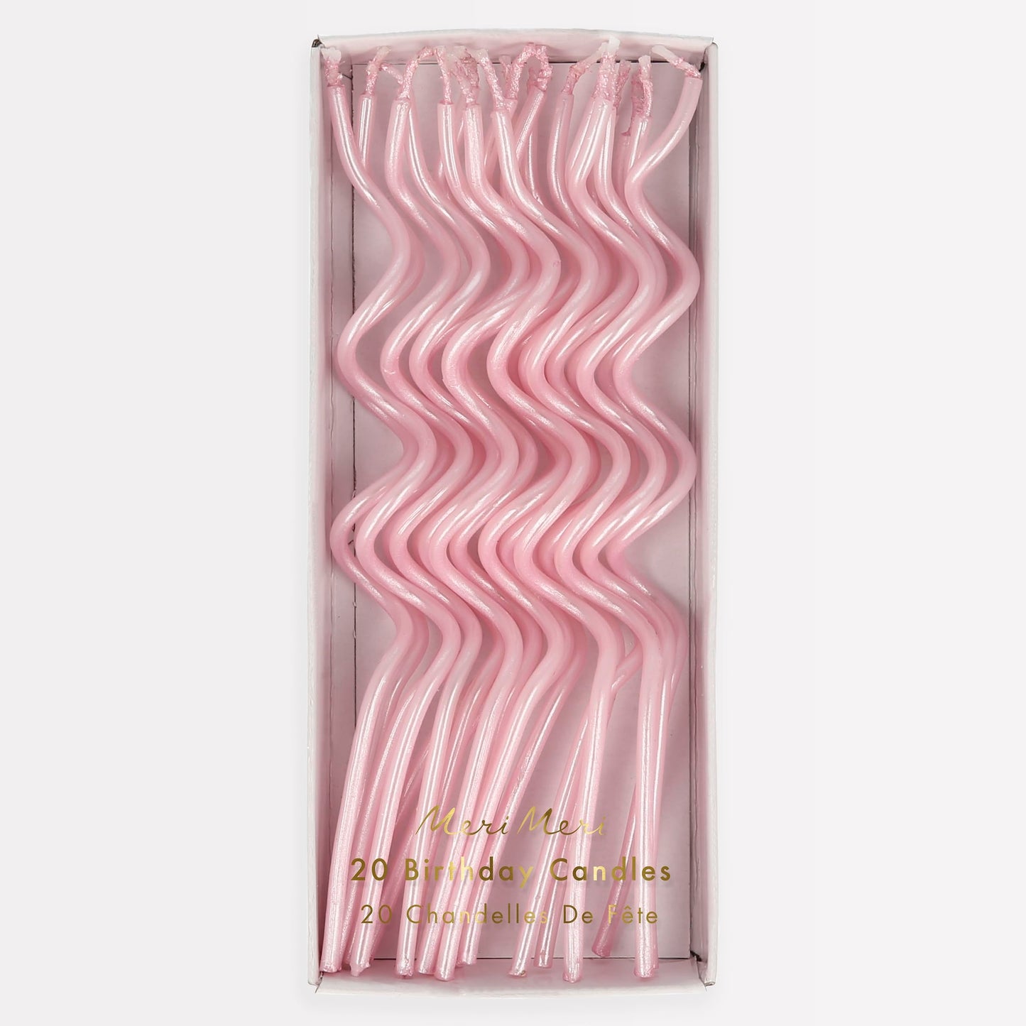 Meri Meri Swirly Tall Cake Candles (Pack of 20), 5" Tall, Unscented Meri Meri Candles