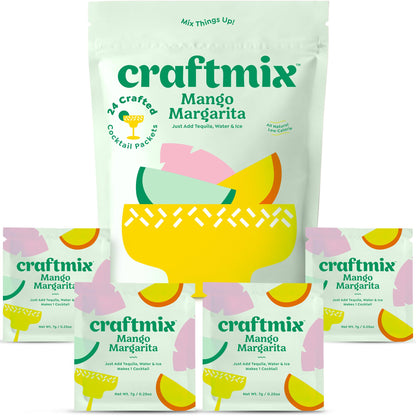 Craftmix Variety Pack, Makes 12 Drinks, Skinny Cocktail Mixers, Mocktails Non-Alcoholic Drinks - Made With Real Fruit - Vegan Low-Carb, Low-Sugar, Non-GMO, Dairy Free, Gluten Free, Easy to Mix