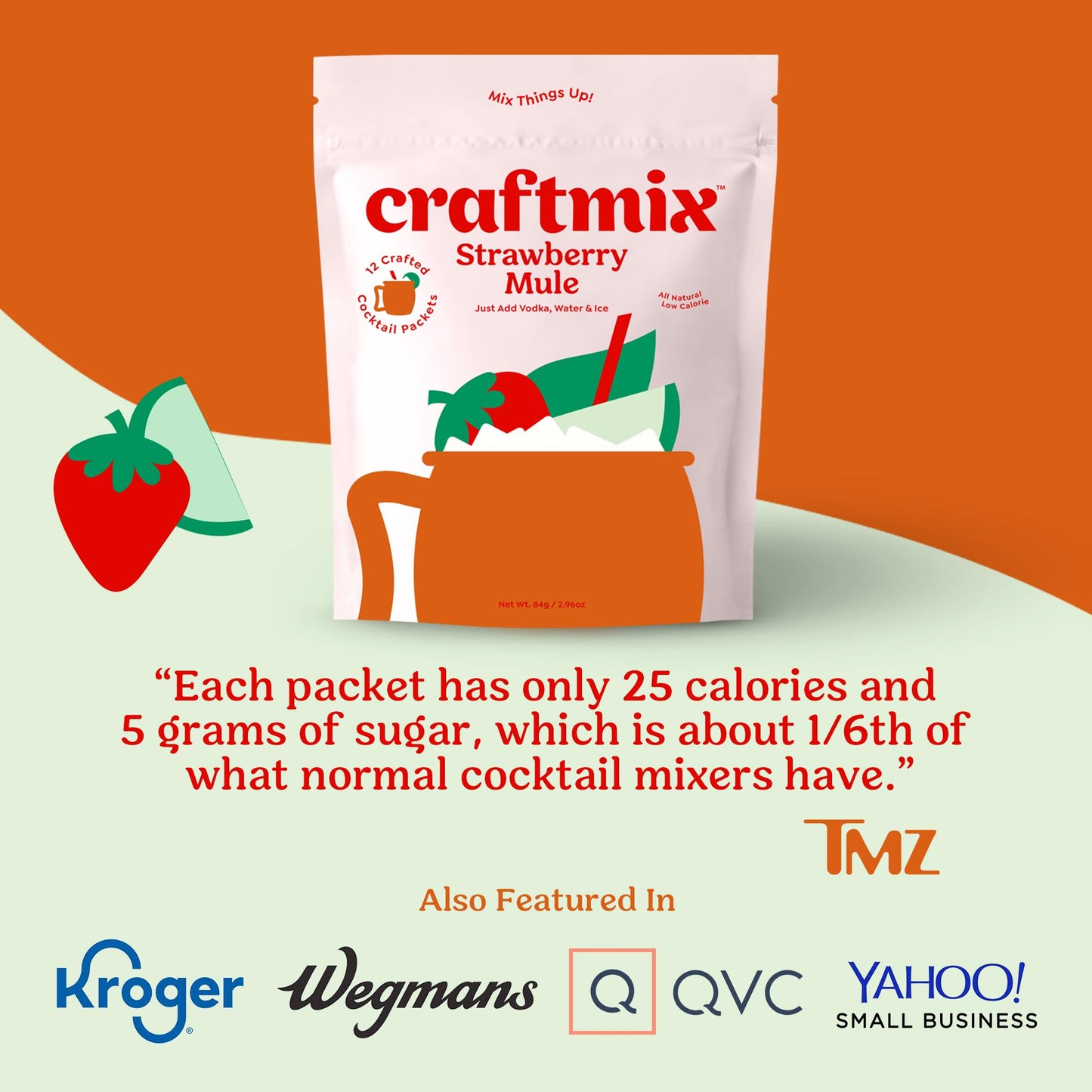 Craftmix Variety Pack, Makes 12 Drinks, Skinny Cocktail Mixers, Mocktails Non-Alcoholic Drinks - Made With Real Fruit - Vegan Low-Carb, Low-Sugar, Non-GMO, Dairy Free, Gluten Free, Easy to Mix