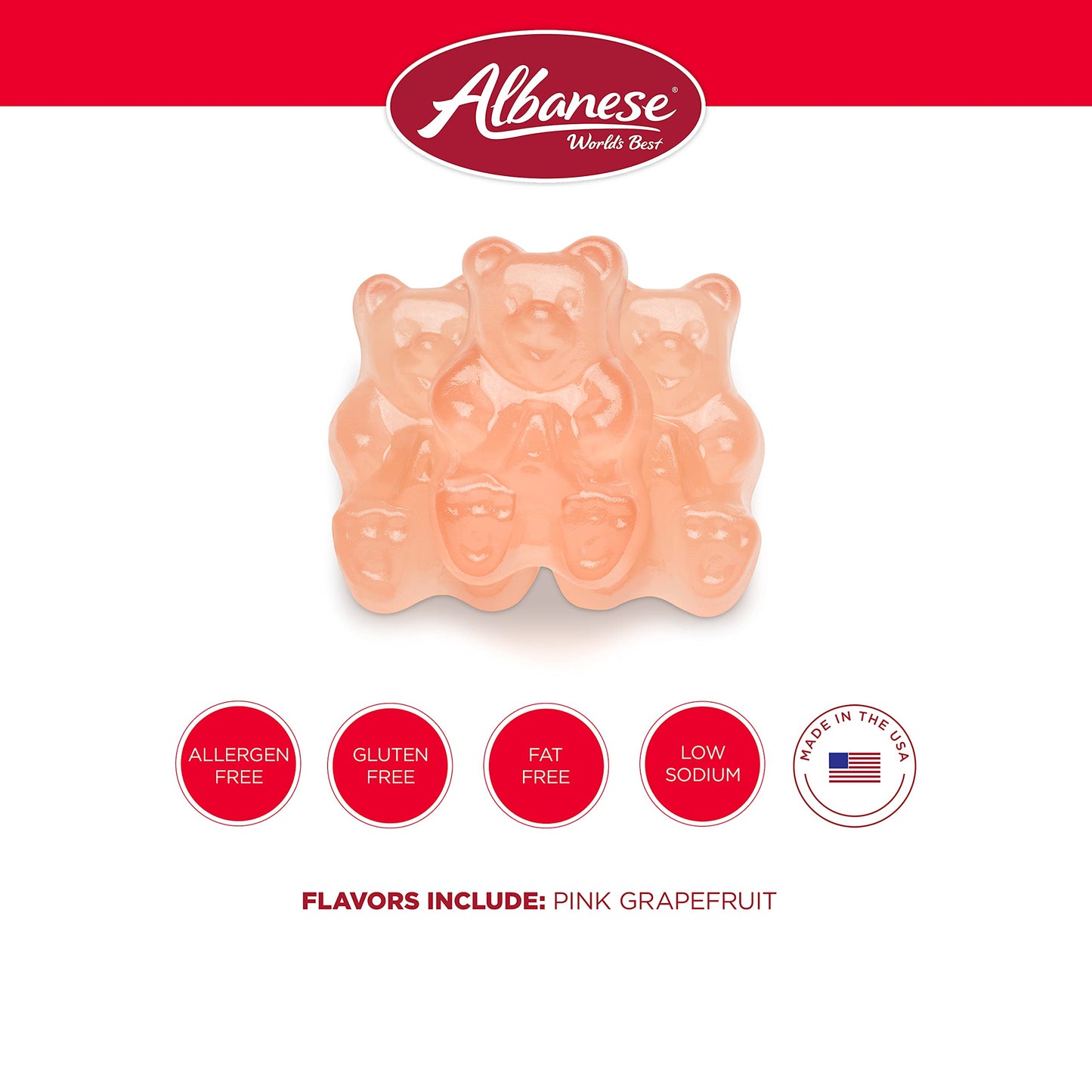 Albanese World's Best 12 Flavor Gummi Bears, 5lbs of Candy, Soft & Chewy Candy Snack, Fruity Flavor Assortment