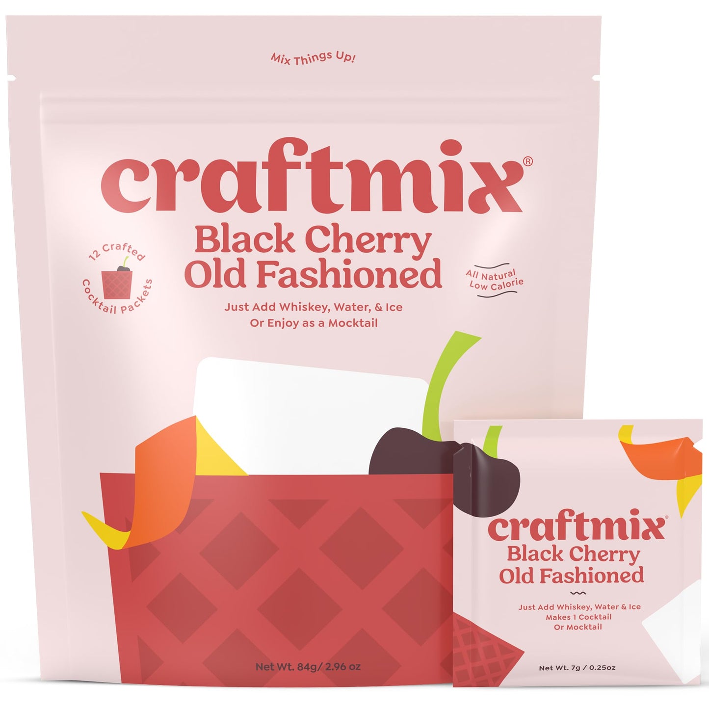 Craftmix Variety Pack, Makes 12 Drinks, Skinny Cocktail Mixers, Mocktails Non-Alcoholic Drinks - Made With Real Fruit - Vegan Low-Carb, Low-Sugar, Non-GMO, Dairy Free, Gluten Free, Easy to Mix