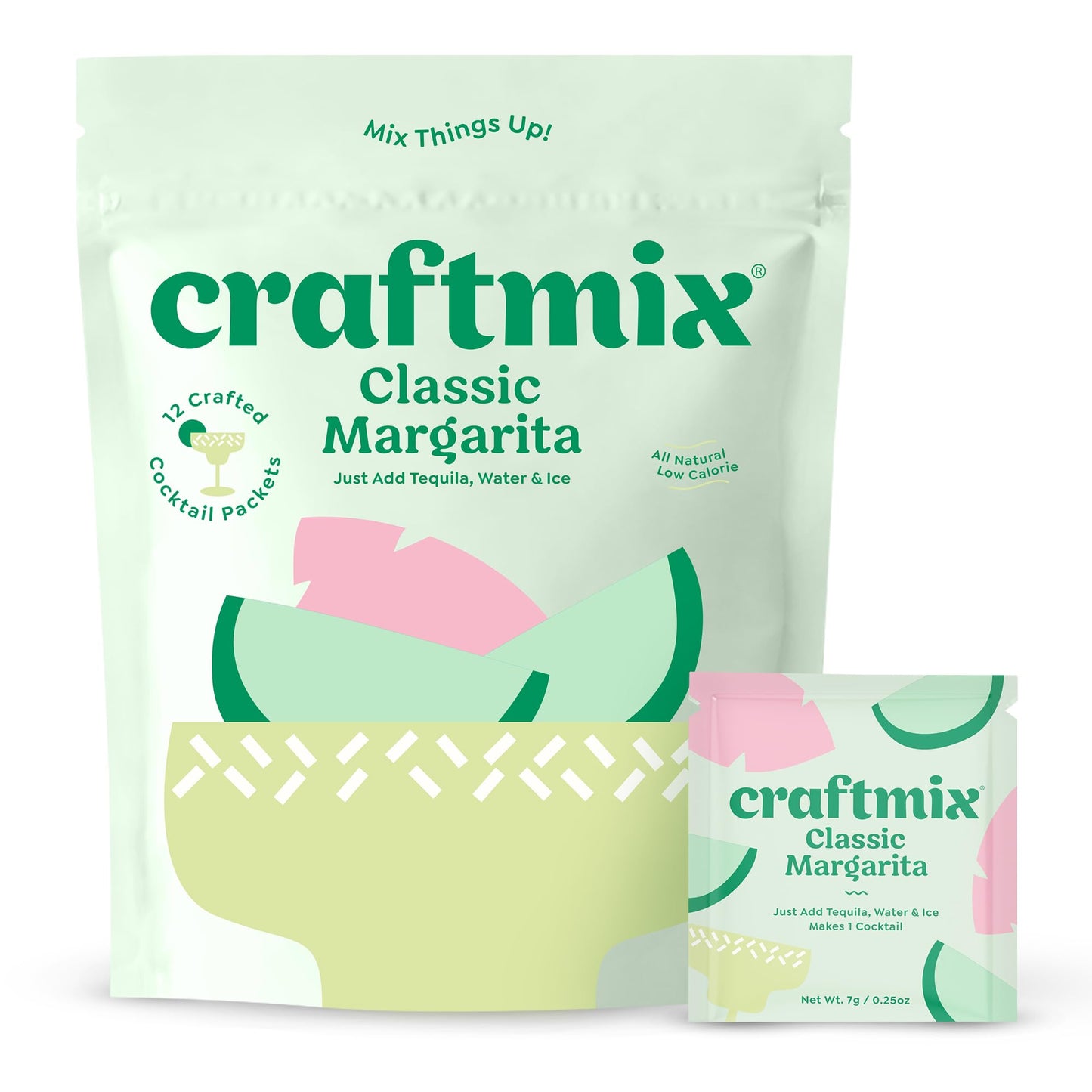 Craftmix Variety Pack, Makes 12 Drinks, Skinny Cocktail Mixers, Mocktails Non-Alcoholic Drinks - Made With Real Fruit - Vegan Low-Carb, Low-Sugar, Non-GMO, Dairy Free, Gluten Free, Easy to Mix