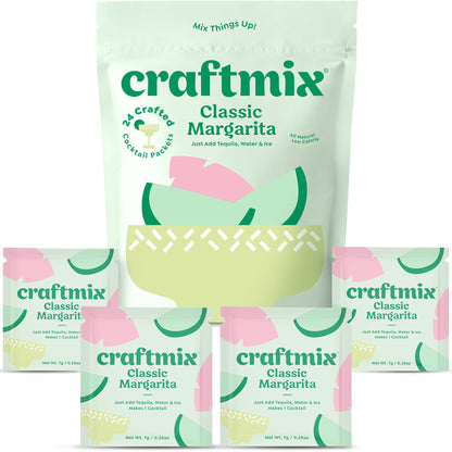 Craftmix Variety Pack, Makes 12 Drinks, Skinny Cocktail Mixers, Mocktails Non-Alcoholic Drinks - Made With Real Fruit - Vegan Low-Carb, Low-Sugar, Non-GMO, Dairy Free, Gluten Free, Easy to Mix