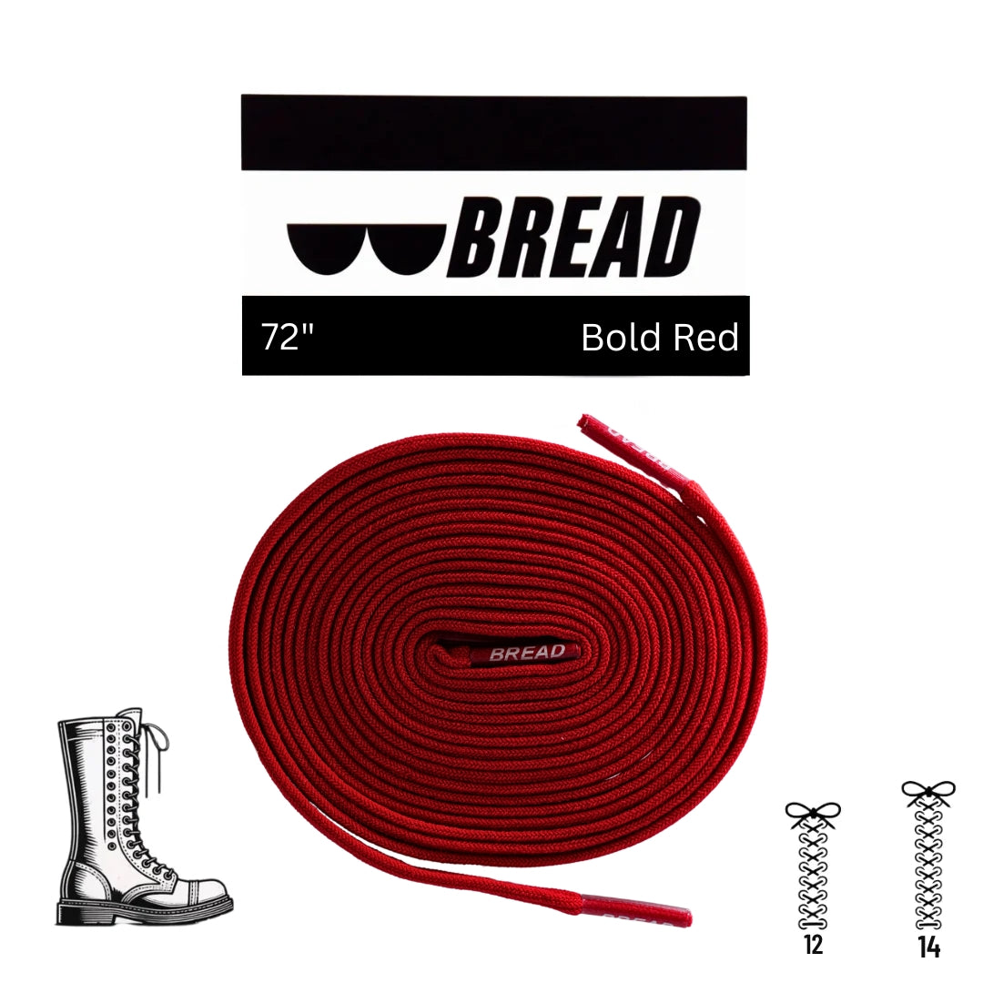 Bold Red Shoe Laces from Bread
