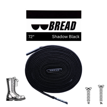 Shadow Black Shoe Laces from Bread