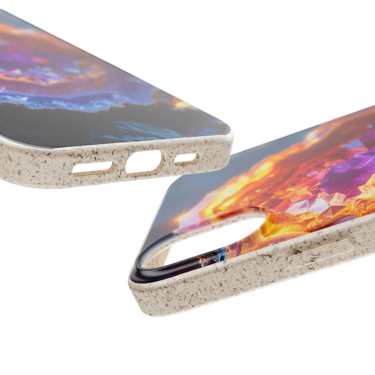 Geode Crystal Biodegradable Phone Case — Eco-Friendly Gemstone Art for iPhone
