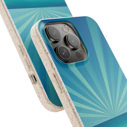 Eco Beach Phone Case — Biodegradable Sunset Rays Design