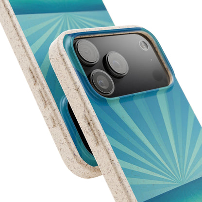 Eco Beach Phone Case — Biodegradable Sunset Rays Design