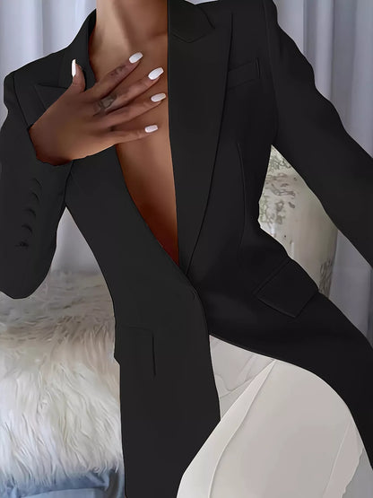Black suit with a blurred background
