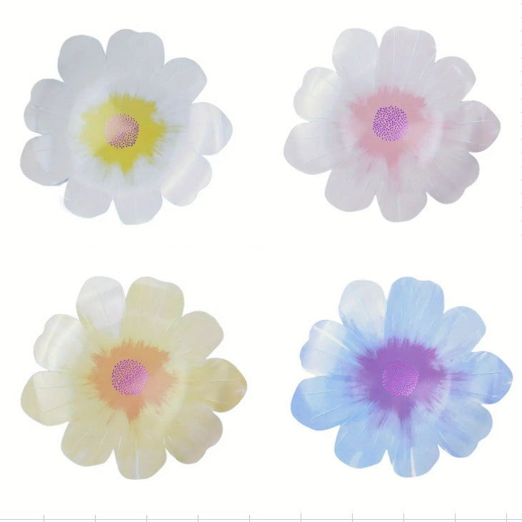 Flower Shaped Disposable Paper Party Plates