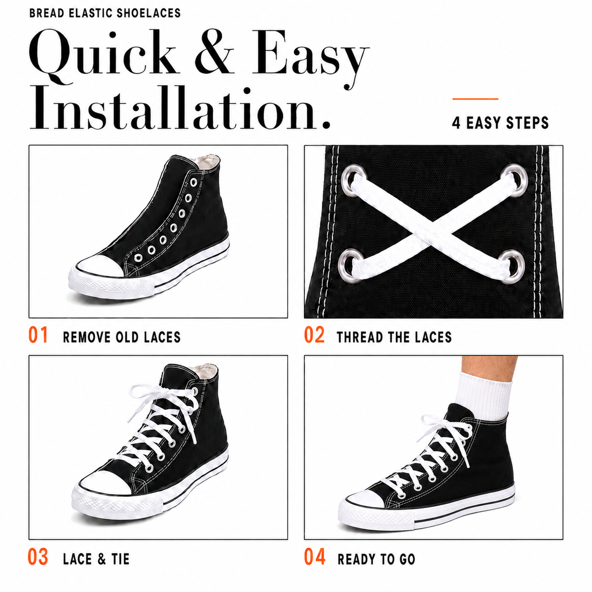 Cloud White Shoe Laces from Bread