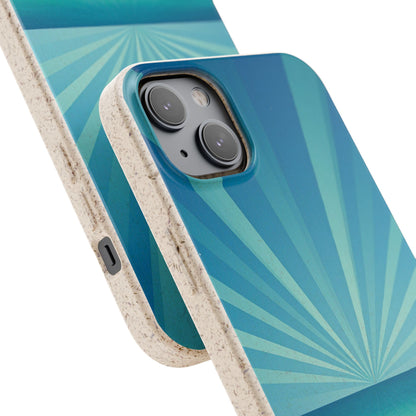 Eco Beach Phone Case — Biodegradable Sunset Rays Design