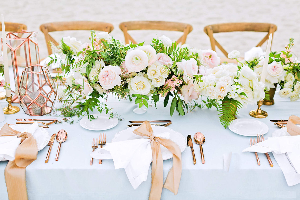 Fennco Styles Hemstitch Border Linen-Cotton Table Linens