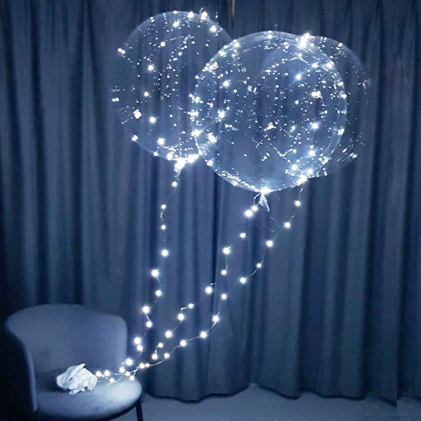 Lightsfever warm white led balloons with batteries, wedding balloons, party balloons clear balloons transparent balloons for helium or air