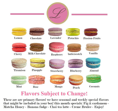 Leilalove Macarons - 12 Gourmet Macarons dozen flavors