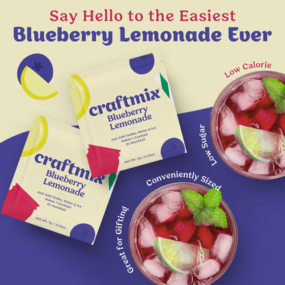 Craftmix Variety Pack, Makes 12 Drinks, Skinny Cocktail Mixers, Mocktails Non-Alcoholic Drinks - Made With Real Fruit - Vegan Low-Carb, Low-Sugar, Non-GMO, Dairy Free, Gluten Free, Easy to Mix