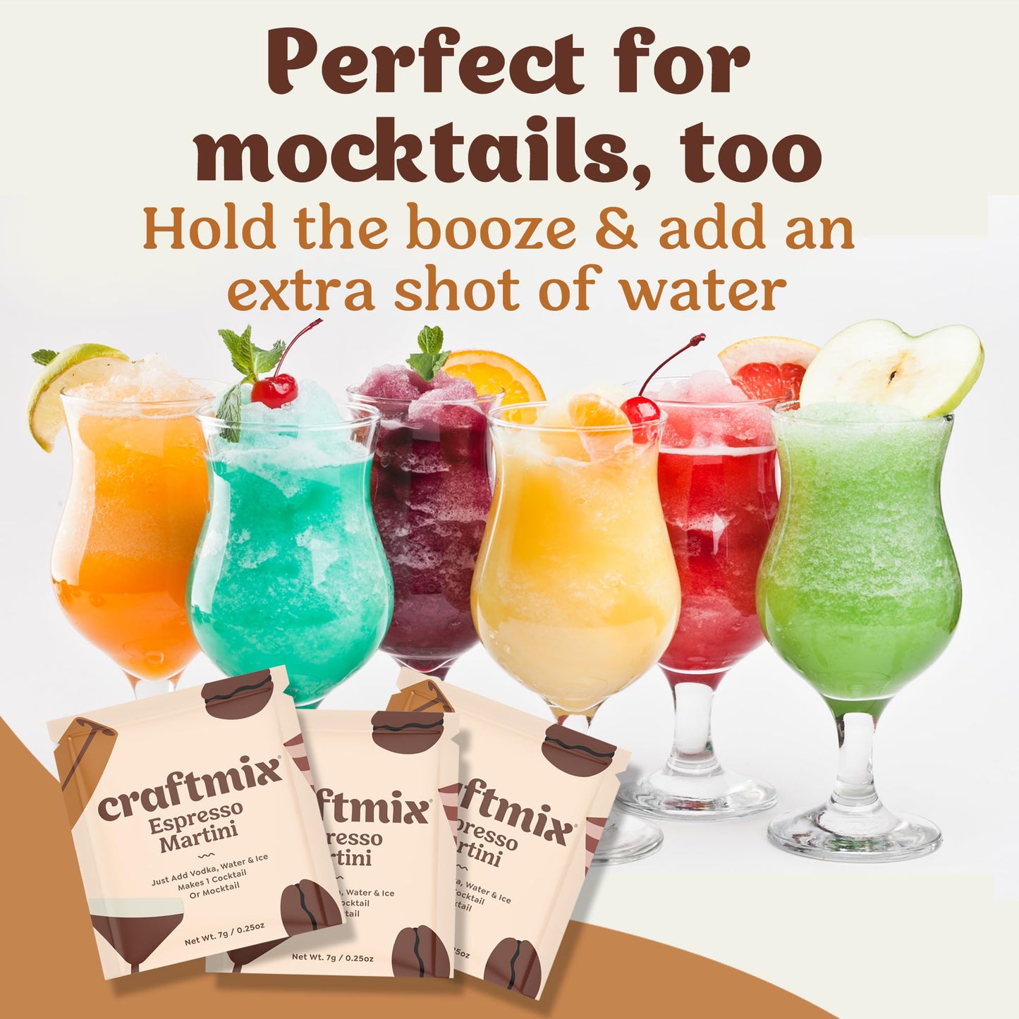 Craftmix Variety Pack, Makes 12 Drinks, Skinny Cocktail Mixers, Mocktails Non-Alcoholic Drinks - Made With Real Fruit - Vegan Low-Carb, Low-Sugar, Non-GMO, Dairy Free, Gluten Free, Easy to Mix