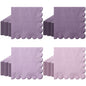 Zhanmai 100 Pack Cocktail Napkins 5 x 5 Inch Scalloped Napkins Beverage Napkins Gradient Color Paper Napkins with Scalloped Edges Thick Disposable Luncheon Napkins for Party Supplies (Purple)