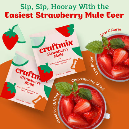 Craftmix Variety Pack, Makes 12 Drinks, Skinny Cocktail Mixers, Mocktails Non-Alcoholic Drinks - Made With Real Fruit - Vegan Low-Carb, Low-Sugar, Non-GMO, Dairy Free, Gluten Free, Easy to Mix