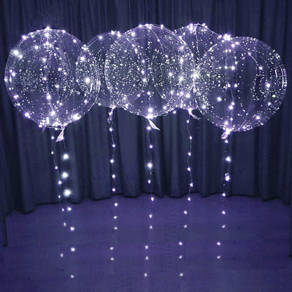 Lightsfever warm white led balloons with batteries, wedding balloons, party balloons clear balloons transparent balloons for helium or air