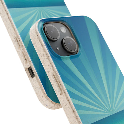 Eco Beach Phone Case — Biodegradable Sunset Rays Design