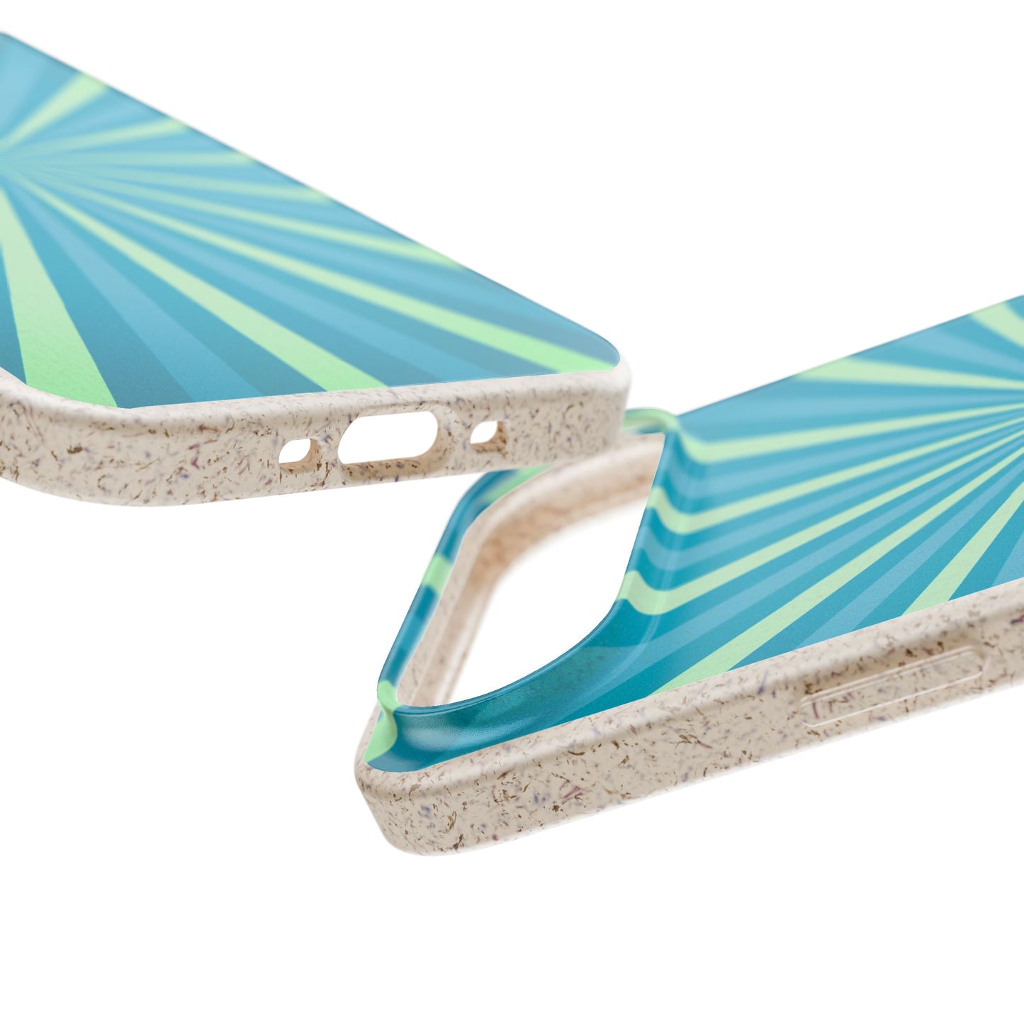 Biodegradable Phone Case – Blue Teal Starburst Design
