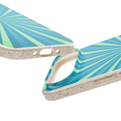 Biodegradable Phone Case – Blue Teal Starburst Design