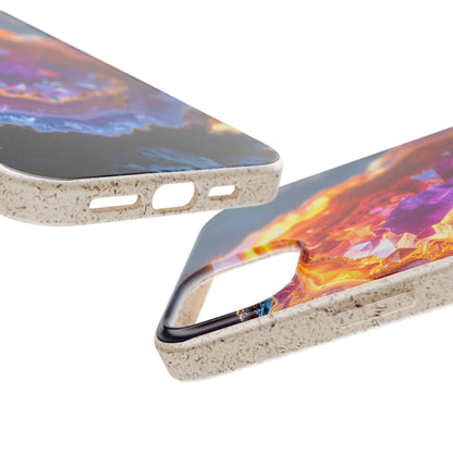 Geode Crystal Biodegradable Phone Case — Eco-Friendly Gemstone Art for iPhone