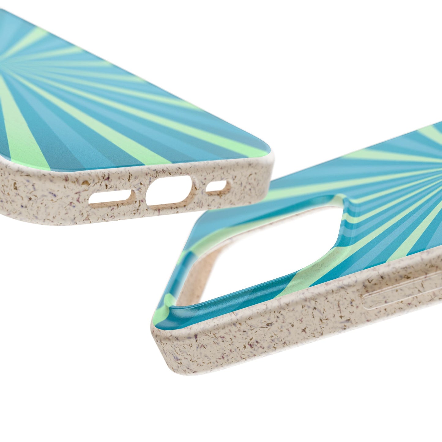 Biodegradable Phone Case – Blue Teal Starburst Design