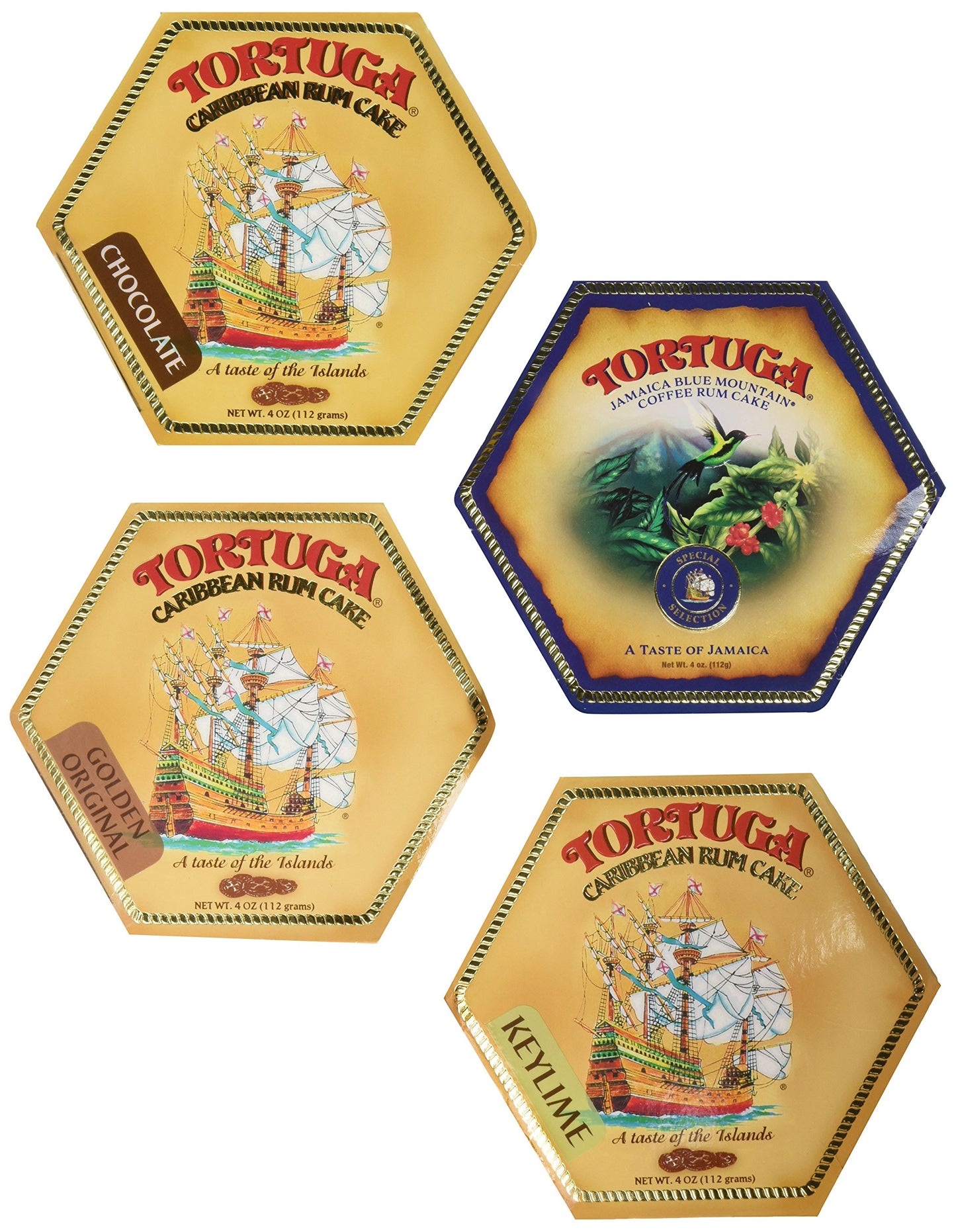 TORTUGA Provenance Rum Cake Variety Pack – 4 oz. - 6 Pack - The Perfect Premium Gourmet Gift for Stocking Stuffers, Gift Baskets, and Christmas Gifts - Great Mini Cakes for Delivery