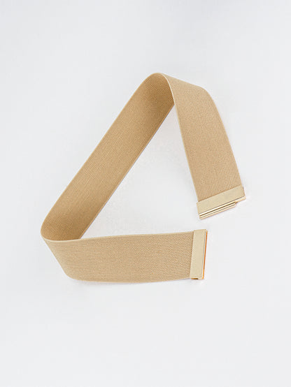 Beige belt loop on a white background