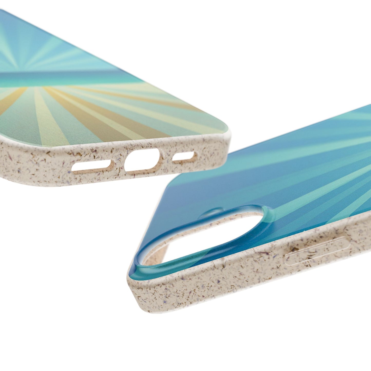 Eco Beach Phone Case — Biodegradable Sunset Rays Design