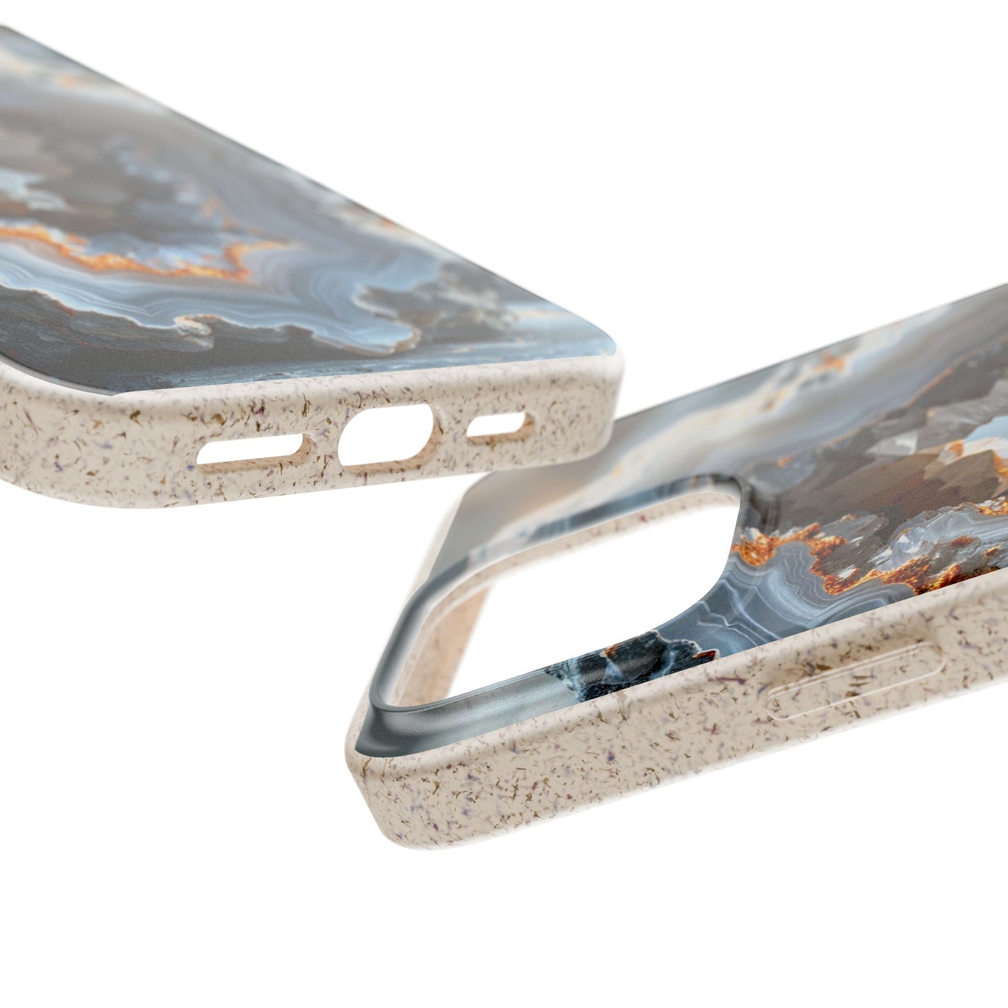 Agate Geo Biodegradable Phone Case — Eco-Friendly Crystal Pattern iPhone Cover