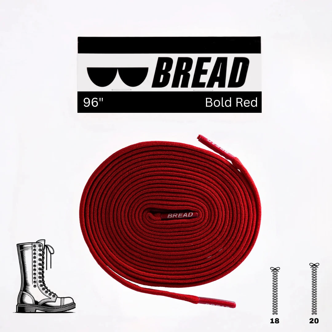 Bold Red Shoe Laces from Bread