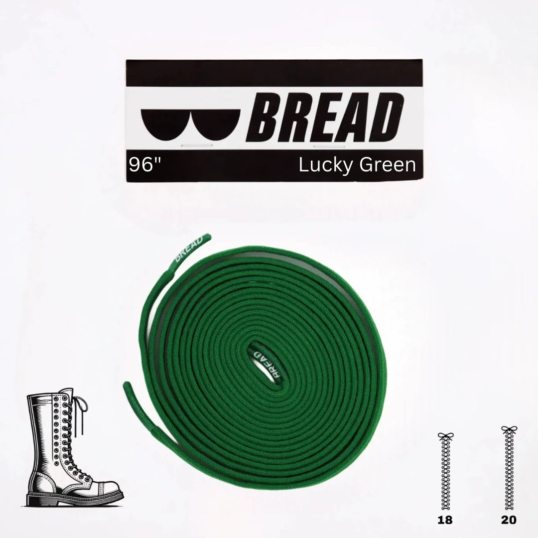 Lucky Green Shoe Laces from Bread