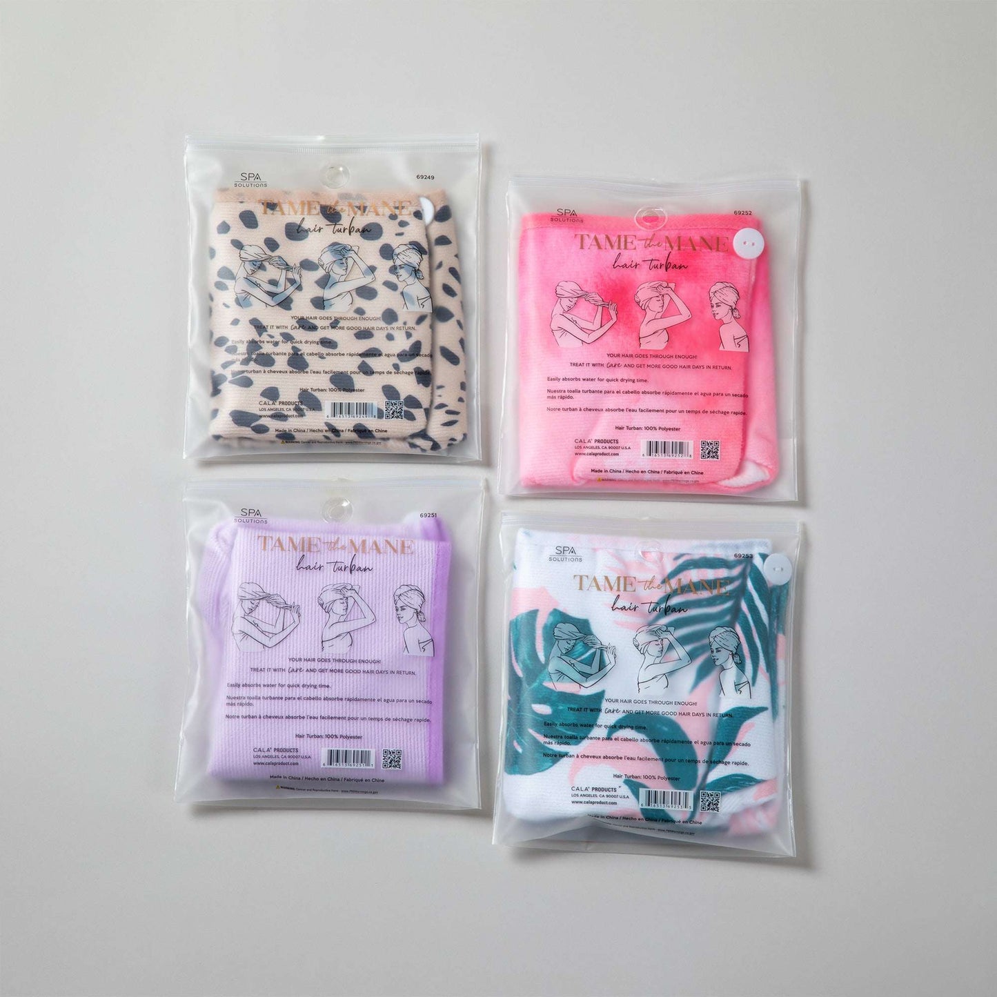 Tame the Mane Hair Wrap Turban Towel
