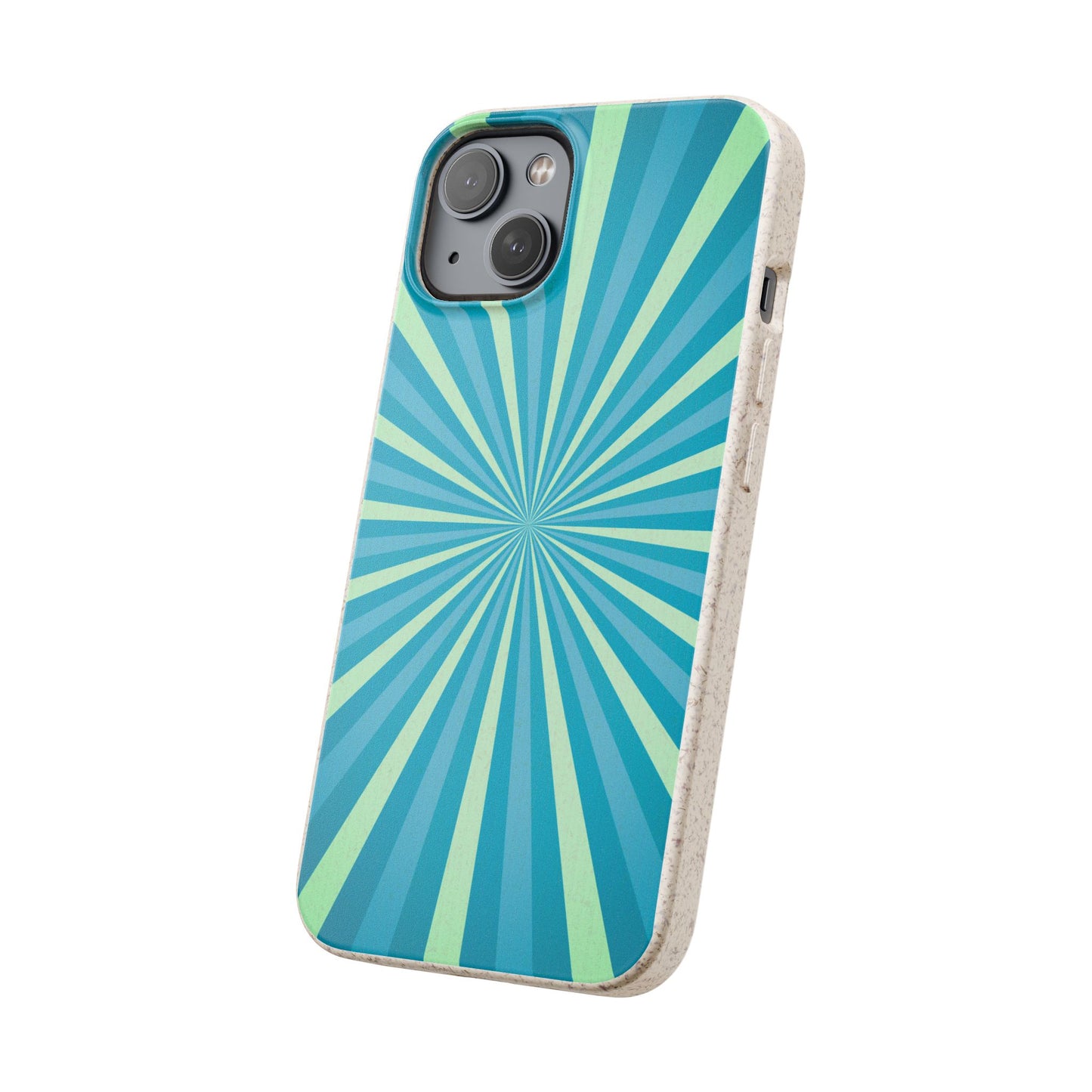 Biodegradable Phone Case – Blue Teal Starburst Design