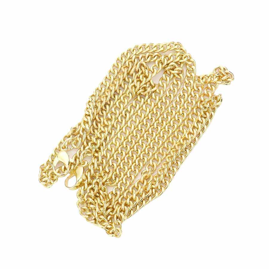 Gold chain on a white background