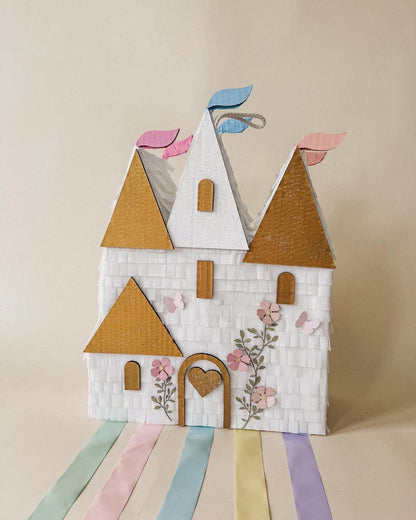 🏰 Enchanted Castle Piñata – Handmade Princess Party Decoration, Candy Holder