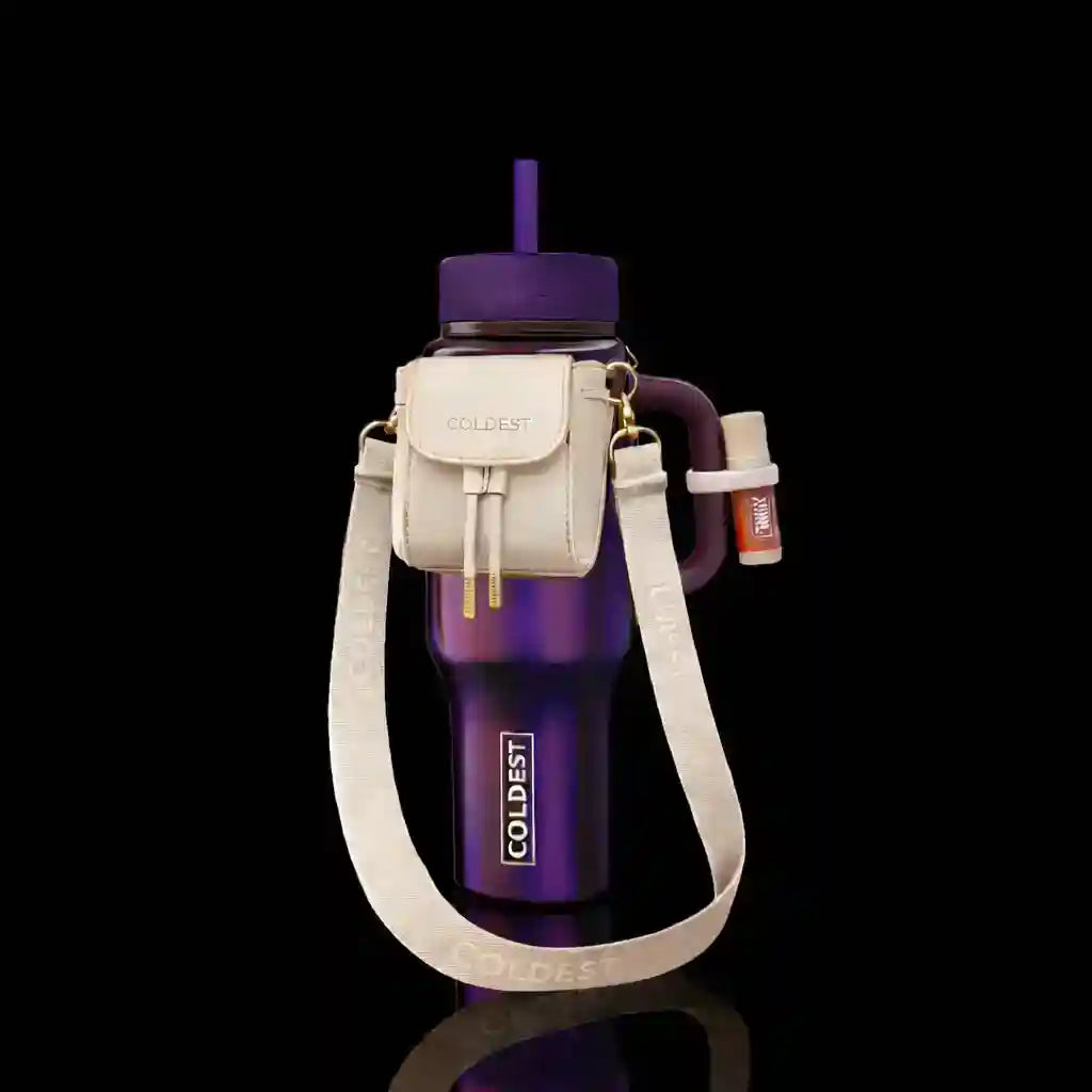 COLDEST Water Bottle with Mini Backpack, Squeeze Holder, Key Hanger, Mint Box