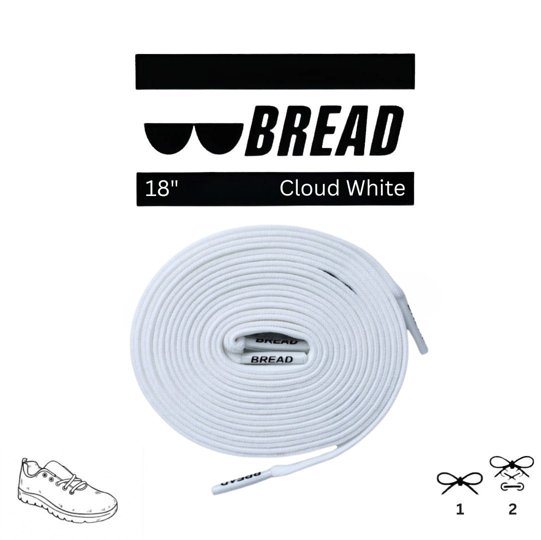 Cloud White Shoe Laces from Bread