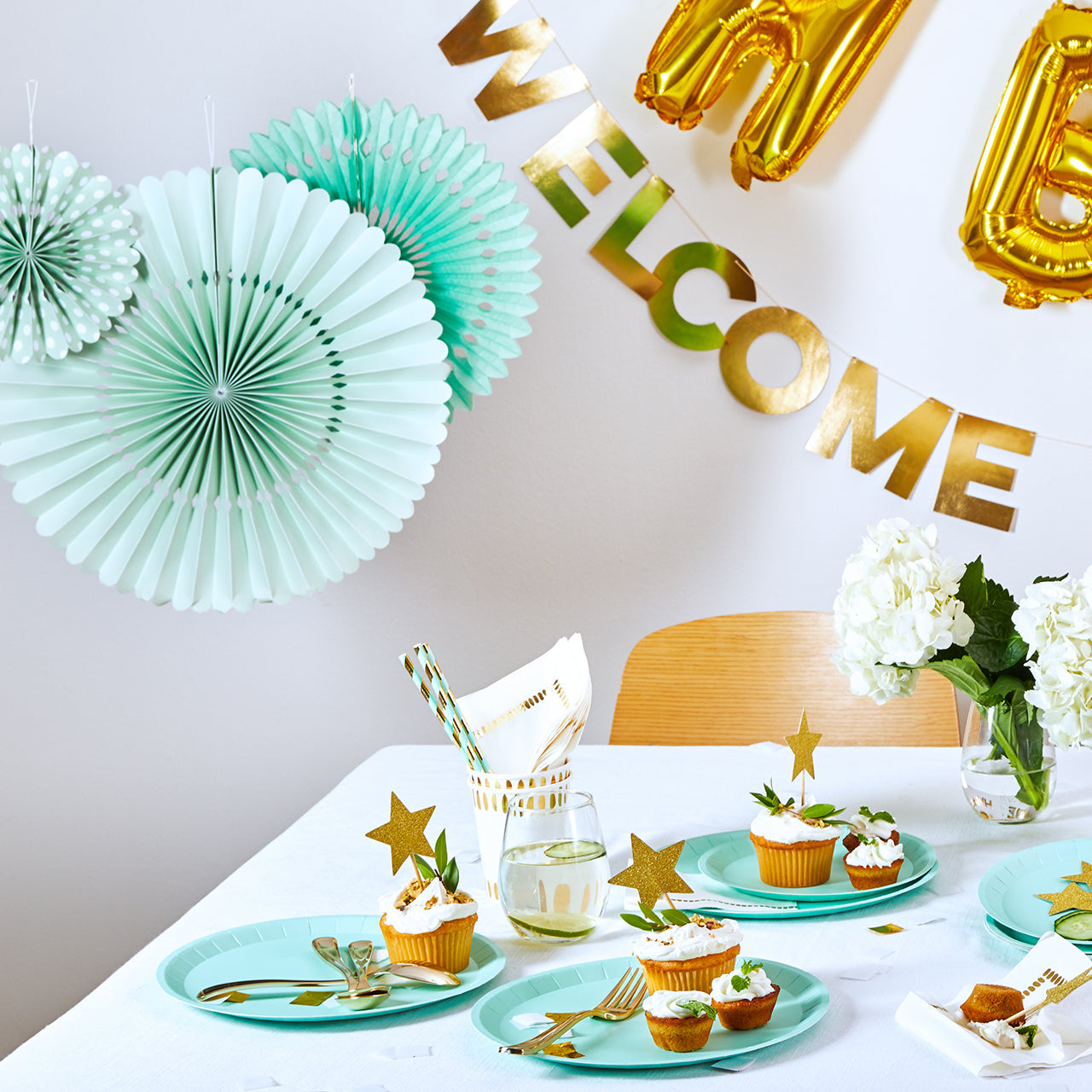 Mint Green Party Fans