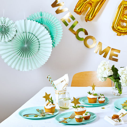 Mint Green Party Fans