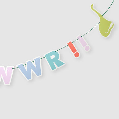 Dinosaur theme banner for birthday party.