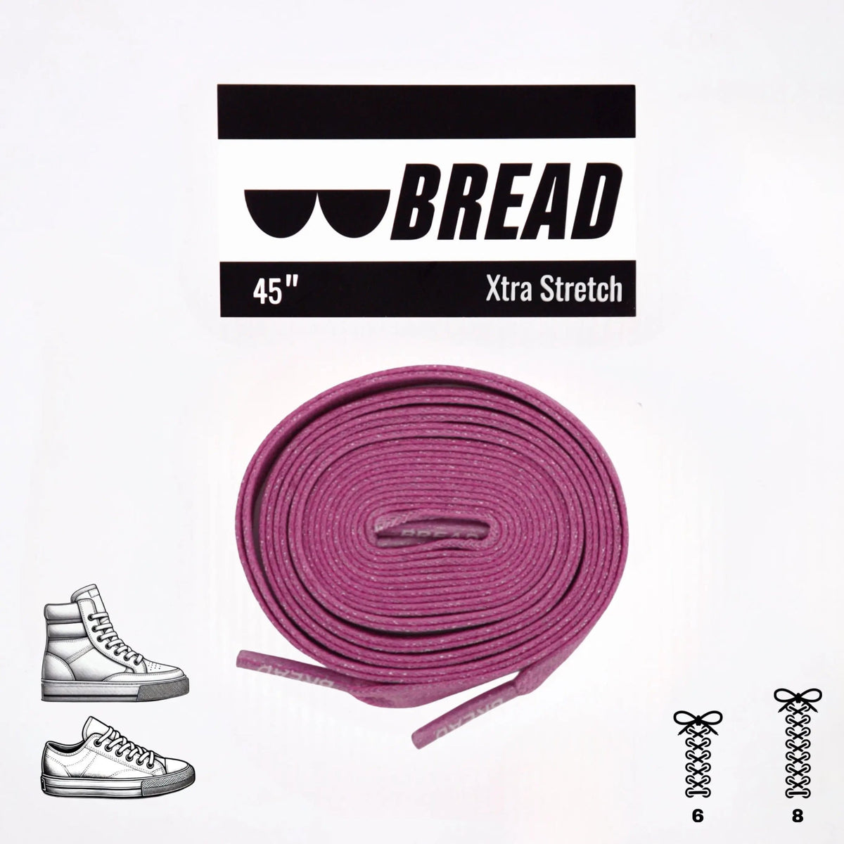 Pretty Pink Shoe Laces from Bread